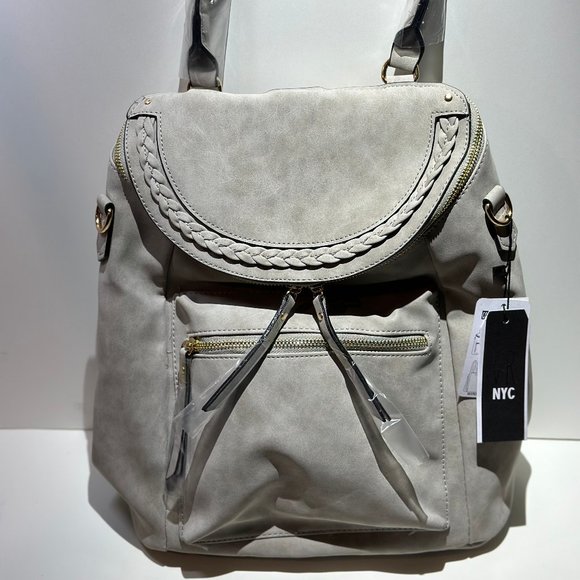 VR NYC - Convertible Shoulder Handbag, Tote, Crossbody, Backpack - Gray - Picture 3 of 8